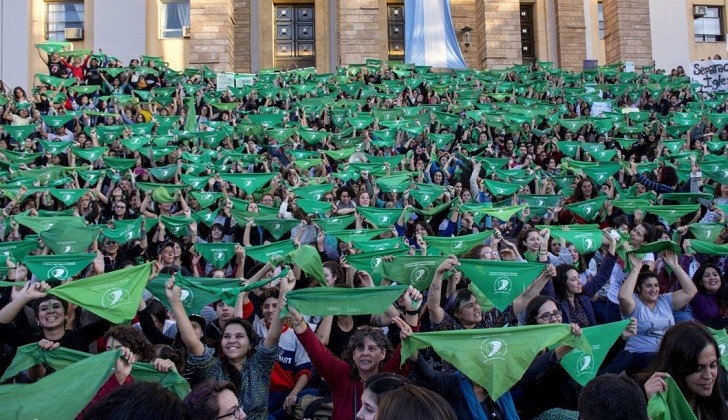 'La Ola Verde' (Que sea Ley) inundará San Sebastián de pañuelos verdes