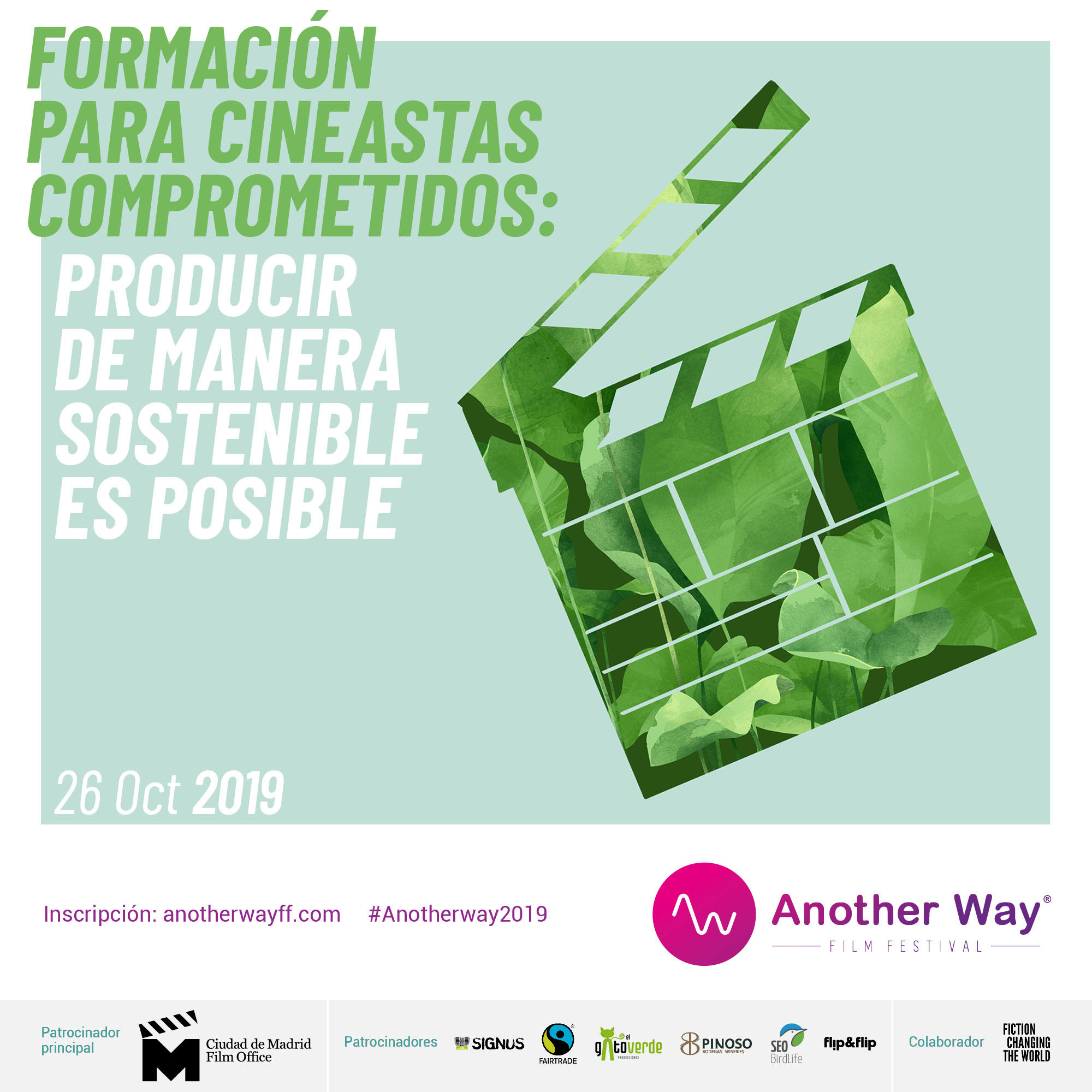 Another Way Film Festival y Ciudad de Madrid Film Office celebran la formación para cineastas "Producir de manera sostenible es posible"