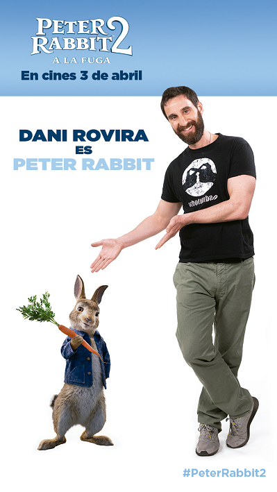 Dani Rovira vuelve a poner su voz en 'Peter Rabbit 2: A la Fuga'