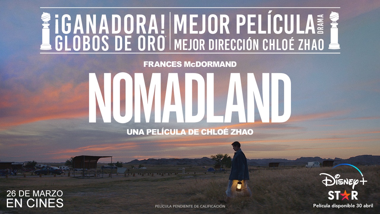 'Nomadland' estará disponible para su exhibición en salas de cine el 26 de marzo