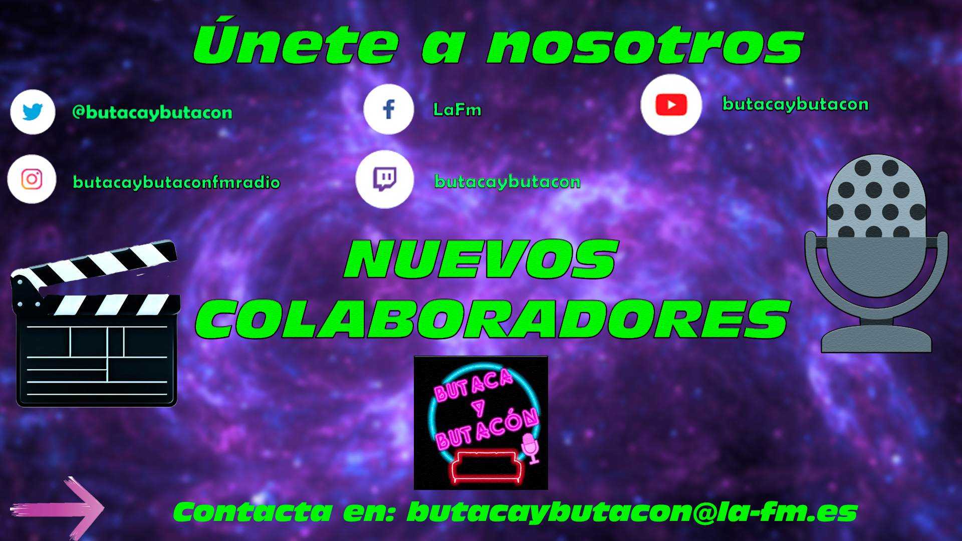 Únete al equipo de 'Butaca y Butacón'