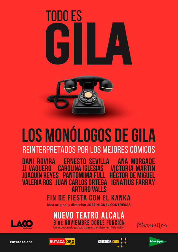 Grandes cómicos se reúnen como homenaje a Gila en un espectáculo irrepetible