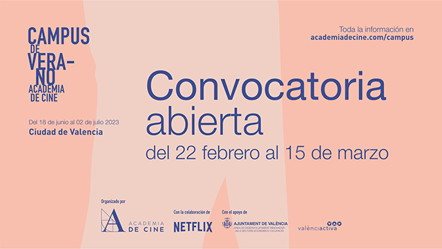 La Academia de Cine abre la convocatoria para la segunda edición de su Campus de Verano