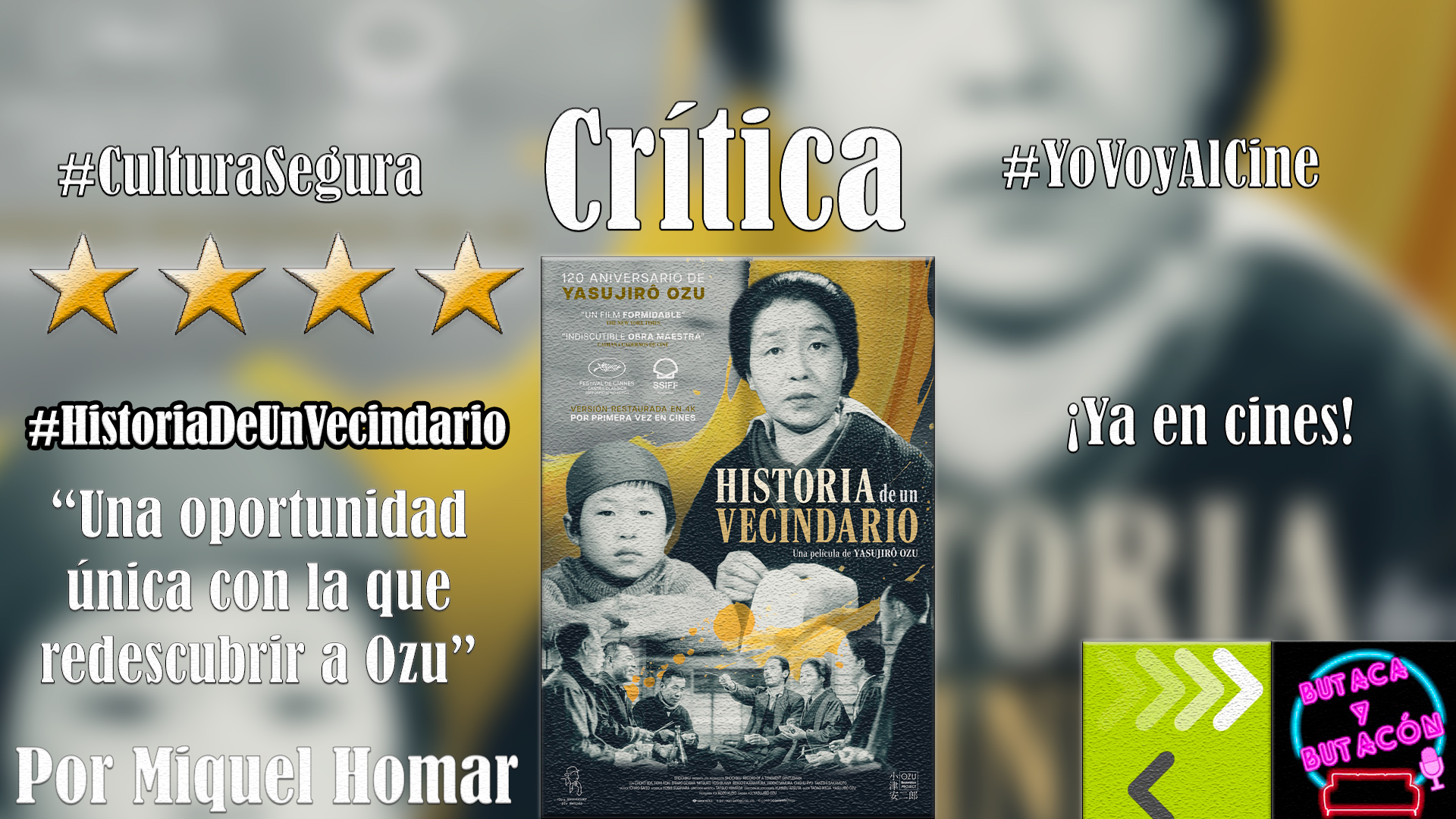 'Historia de un Vecindario': Una oportunidad única para descubrir o redescubrir a Ozu