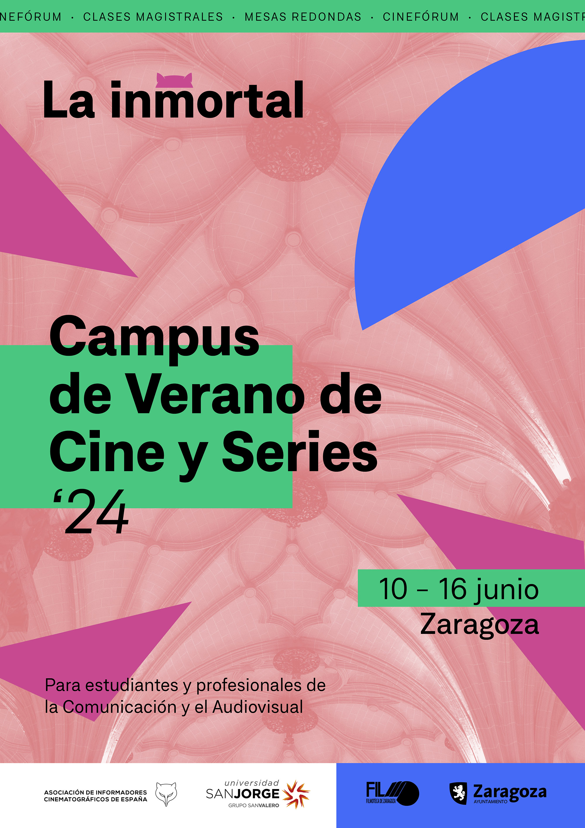 Pablo Berger, Clara Roquet, los hermanos Sánchez-Cabezudo, Fran Araújo y Javier Macipe, entre los ponentes de la 4ª edición del campus de cine y series La Inmortal de Zaragoza