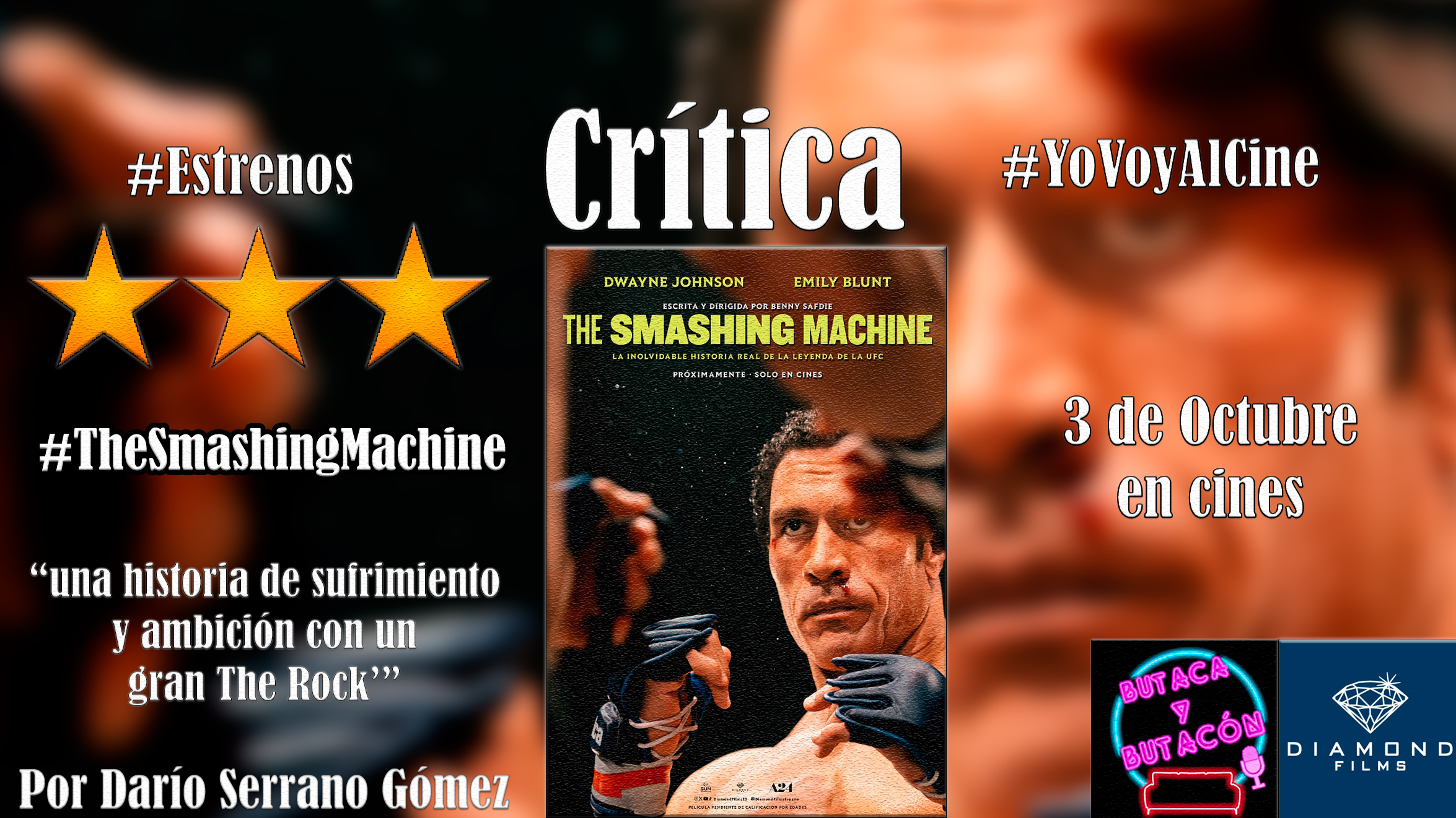 'The Smashing Machine': un gran The Rock en una película sin alma