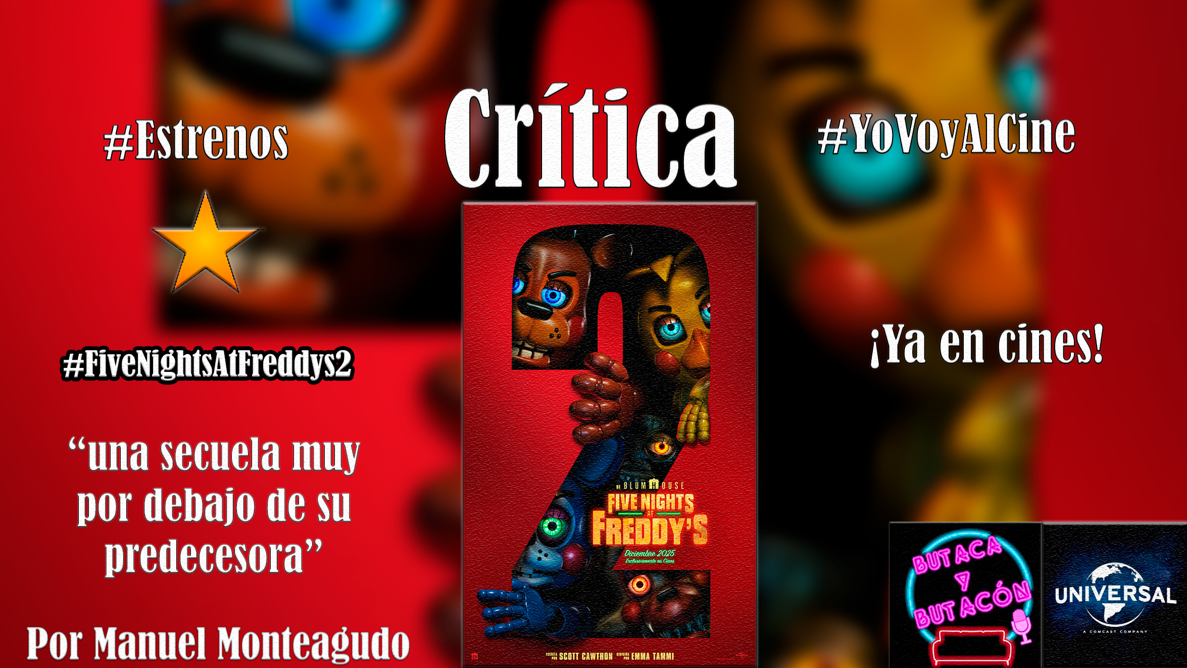 'Five Nights At Freddys 2': Una secuela incluso por debajo de su predecesora...que ya es decir