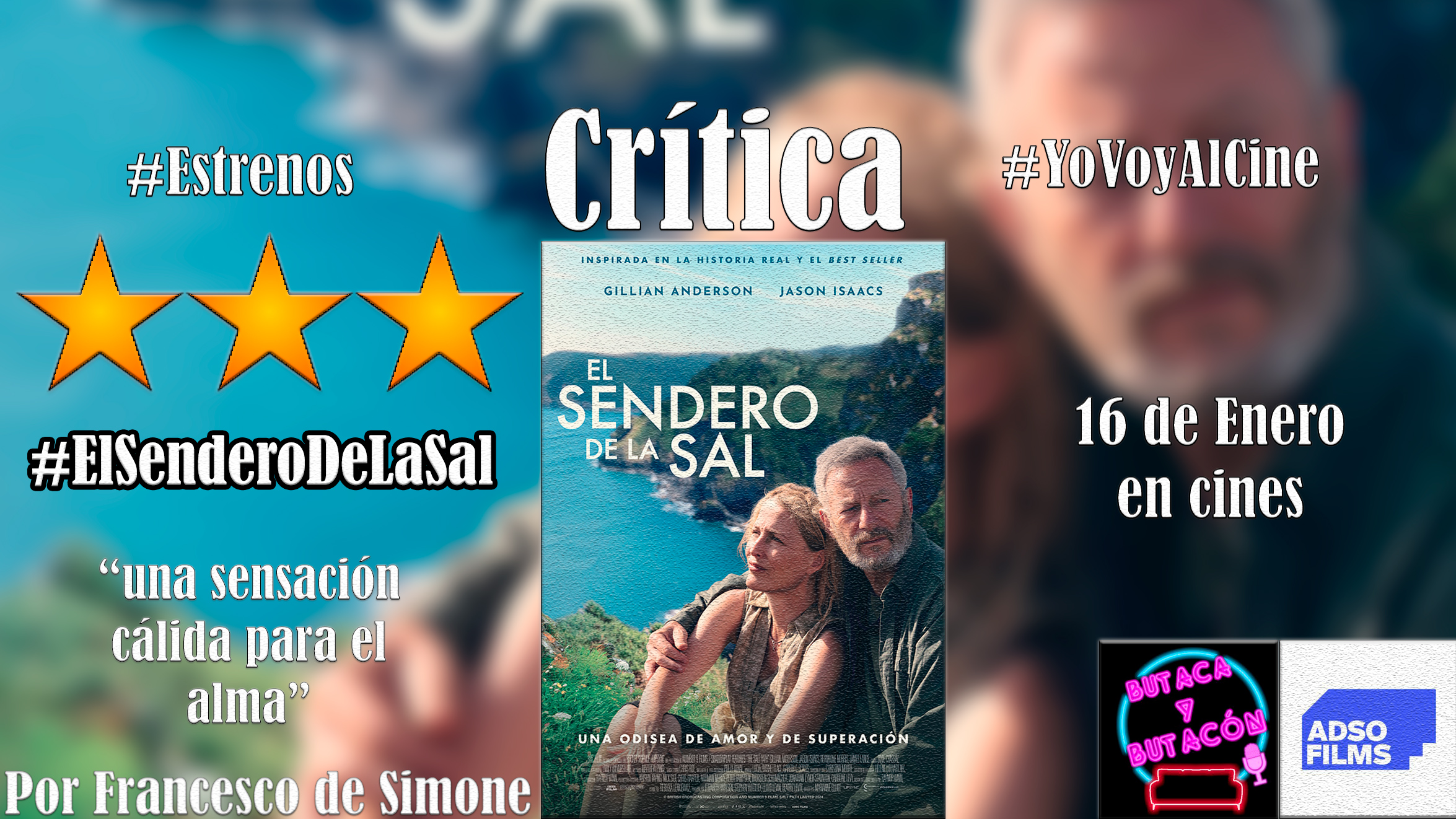 'El Sendero de la Sal': Jason Isaacs y Gillian Anderson caminan sin parar