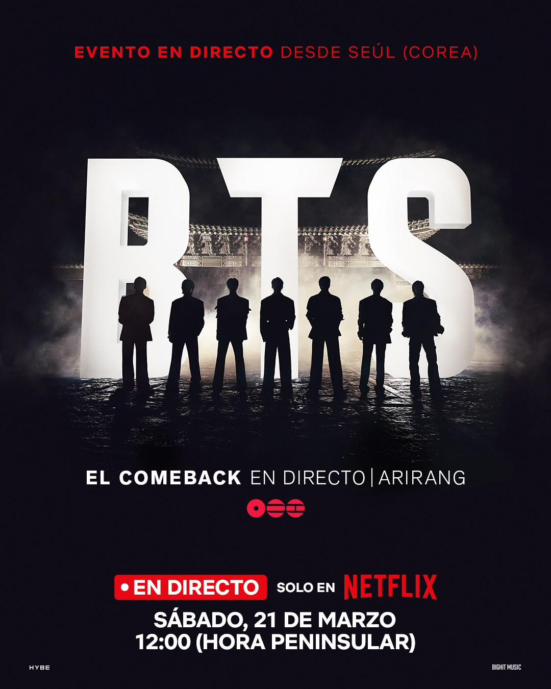 'BTS: EL COMEBACK EN DIRECTO | ARIRANG' llega en exclusiva a Netflix el 26 de marzo